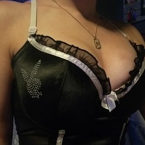 SOLD ON ANOTHER PLATFORM❤️ Vintage playboy corset top!